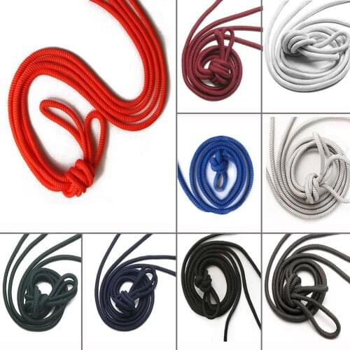 110cm 1Pair Round Solid Shoelaces Polyester Shoes Lace Solid Classic Round Shoelace Sneakers Boots Shoes String Rope Red Black