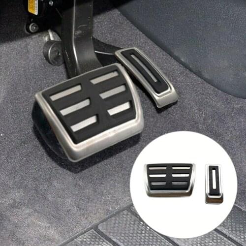2pcs Car Automatic Transmission Fuel Gas Brake Pedal Cover Replacement Fit For VW Transporter T5 T6 Caravelle T6 Multivan T5 T6