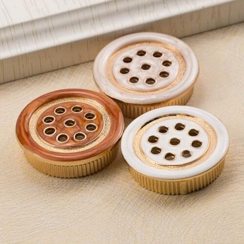 2pc Alloy Round vent European antique amber decoration cover Hole plug Ventilation Grille for Cabinets Wardrobes Cupboard Shoe