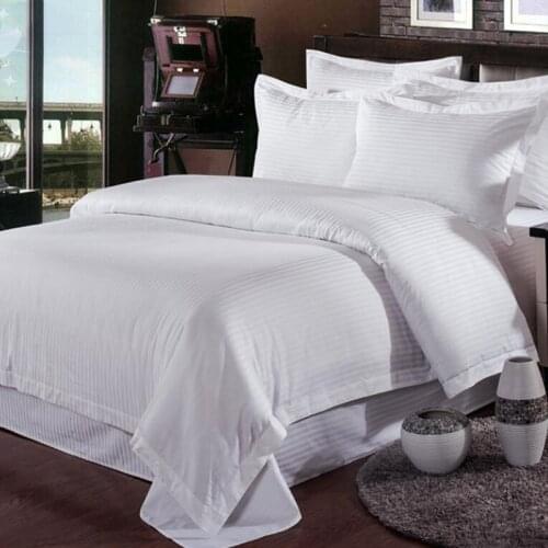 2021 Home Hotel Bedding Set White Bedding Set Home Textile Duvet Cover Flat Bed Sheet Pillowcases for 1.2/1.5 /2.0m Bed