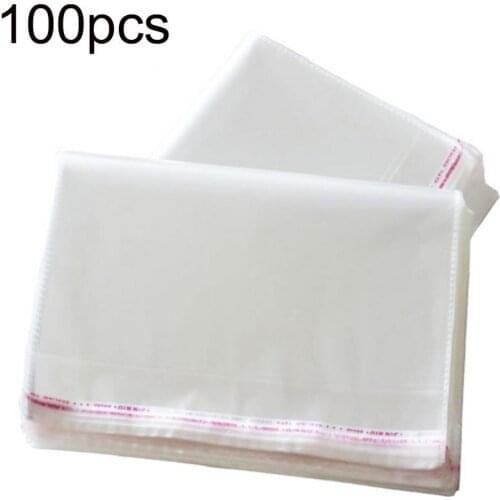 50% Hot Sale 100 Pcs Transparent Self-adhesive Small Self Sealing Bag Package Thick Clear Cellophane Plastic Bags Wholesale