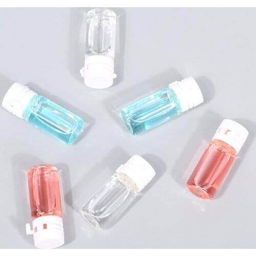 50pcs Mini 2ml Liquid Bottle, Flat Bottom 3ml Serum/essential Oil Bottle, 5ml Clear Glass Refillable Bottle, Sample Small Bottle
