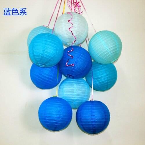 8inch 20CM Paper Lantern Lamp Wedding Birthday Party Decoration Lendant Lampshade Gift DIY Lanterns Hanging Paper Ball 10pcs/set