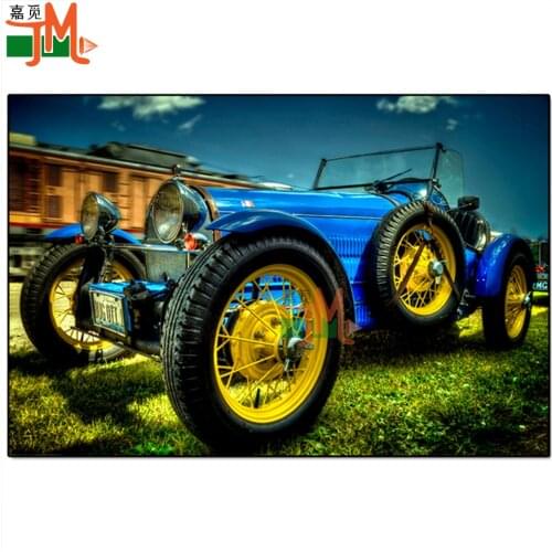 Full Square Round Drill 5D DIY Diamond Painting Retro Car Embroidery Cross Stitch Mosaic Classical Farm Landscape Picture Decor