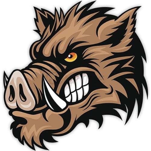 B0749# Self-adhesive Decal Wild Boar Car Sticker Waterproof Auto Decors on Bumper Rear Window Motorcycle Laptop Helmet