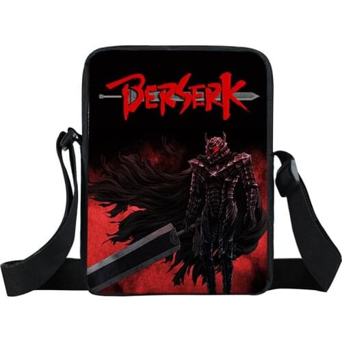 Berserk Japanese anime mini messenger bag women handbag small shoulder bag teenager boys crossbody bags bookbag