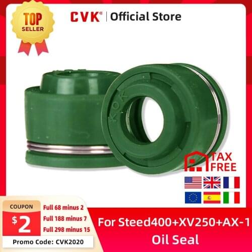 CVK 16PCS Motorcycle Engine Cylinder Air Valve Intake Exhaust Stem Valves Rod Oil Seal For Honda Steed400 Steed600 steed 400 600