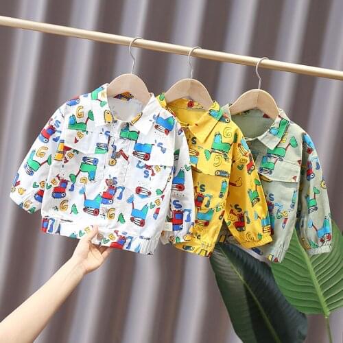 Hot Spring Baby Girls Jackets Outerwear Kids Windbreaker infant Top Toddler boys Coat Graffiti pocket Casual Children Clothing