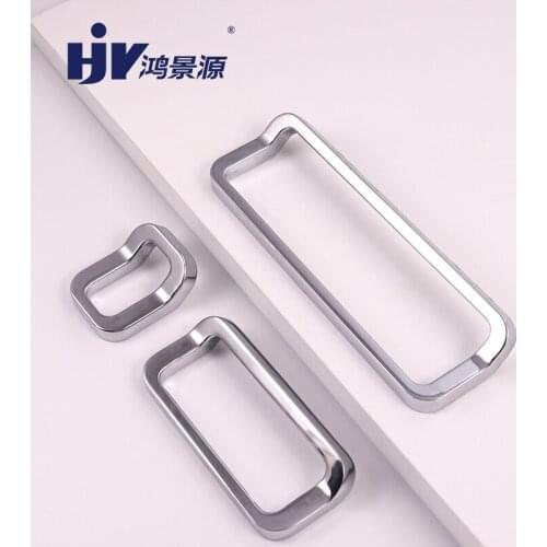HJY Modern Chrome Handles Wardrobe Door Handle Cabinet Knobs Drawer Pull for Kitchen Cupboard Furniture Fitting Drawer Knob Z192