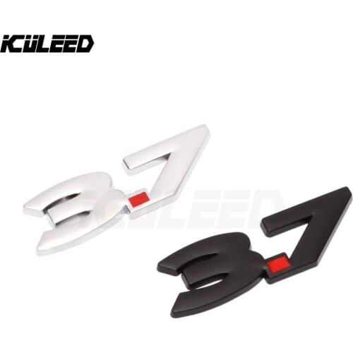2x Chrome Metal 3.7 Logo Car Emblem 3D 3.7L Side Fender Badge Racing Sport Sticker Turbo Decal For Mustang GT