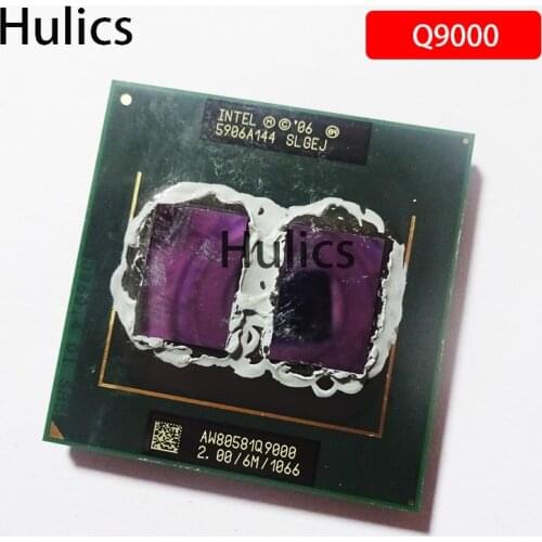 Hulics Original Intel Core 2 Quad Mobile Q9000 SLGEJ 2.0 GHz Quad-Core Quad-Thread CPU Processor 6M 45W Socket P