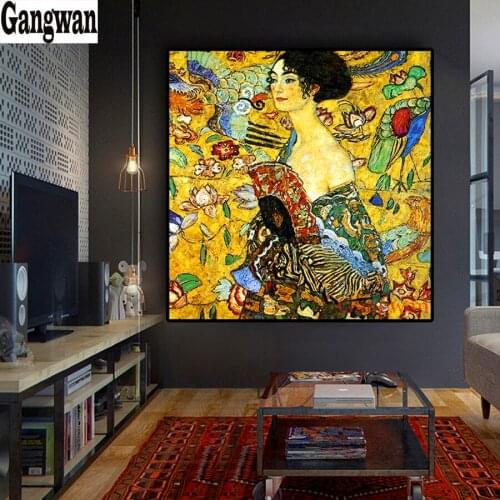 Signora By Gustav Klimt Full Square/Round Drill 5D DIY Diamond Painting Embroidery Cross Stitch 3D rhinestone mosaic beauty art