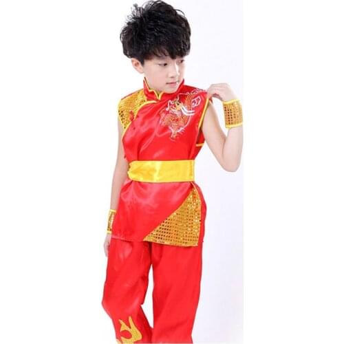 Boy Tae Kwon Do Kids Wushu Boy Chinese Traditional Clothing China Kungfu Suit Kung Fu Uniforms For Boys China Kungfu Costumes