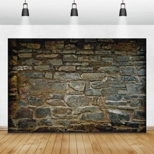 Laeacco Stone Brick Wall Photo Backgrounds Grunge Portrait Photography Backdrops Doll Pet Food Baby Newborn Photophone Photozone