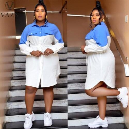 VAZN 2021 Summer Beach Vintage Full Sleeve Patchwork Dresses Holiday A-line Night Party Shinny Slim Mini Dress