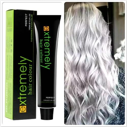 Hot Selling Hair Color Cream Silver Grey Permanent Hair Dye Color Cream Beauty Hair Long Lasting Barber Shop Colorant Paint