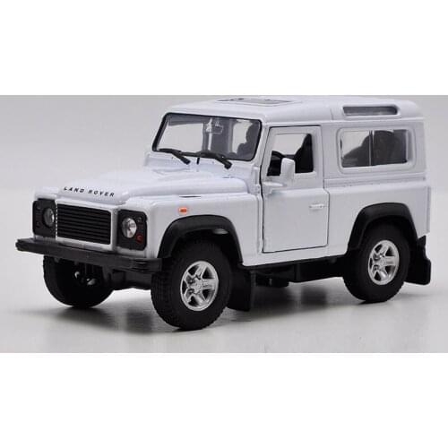 Diecast 1:36 Scale Defender White Alloy Car Model Machine Simulation Pull-back Vehicle Toys Boy Gift Collection