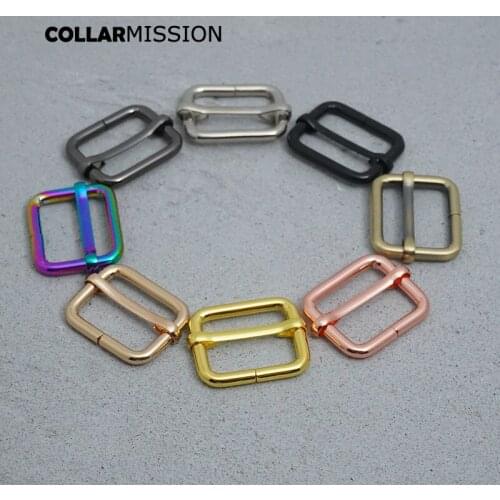 20pcs/lot Metal slider for webbing 25mm belt handbag dog collar parts durable adjuster environmental adjustable buckle 5 kinds