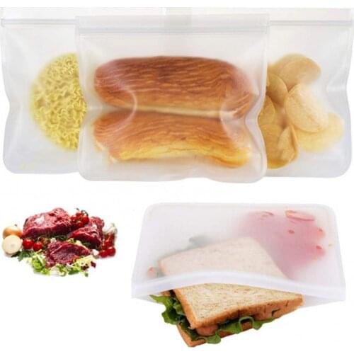 Pouch Reusable PEVA Transparent Food Refrigerator Fresh-keeping Storage Bag