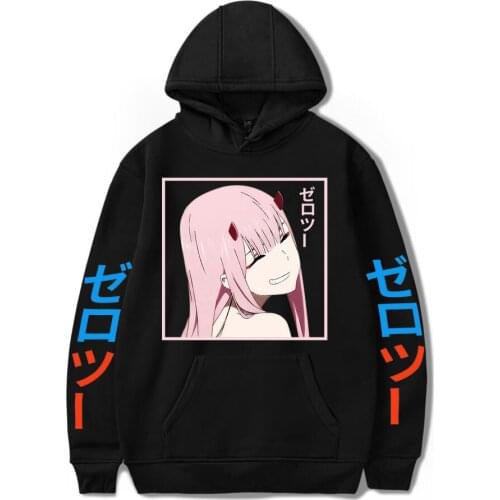 Mens Women ZERO TWO Sweatshirts Anime DARLING in the FRANXX Hoodies Autumn Winter Hoodie Girls Harajuku Casual Anime Clothes