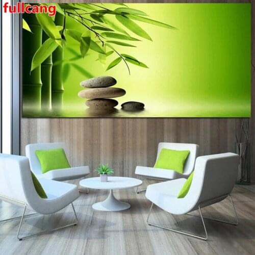 Zen Stones Bamboo Water Feng Shui 5D DIY Diamond Painting Full Square Round Diamond embroidery mosaic stitch home decor JX2480