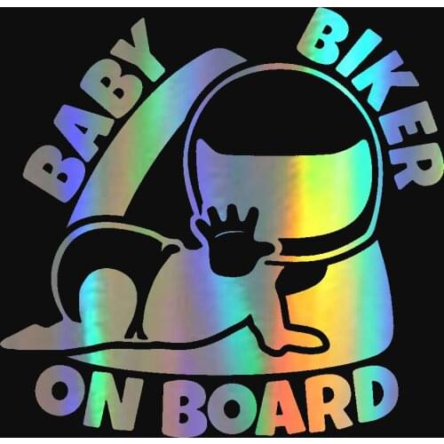 Personalized Car Sticker Baby Biker on Board Decals Fashion Cars Body Window Decoration Motorcycle Waterproof Sunscreen Stickers
