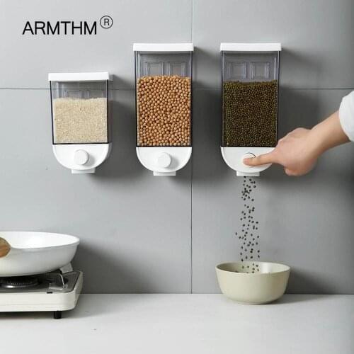 Snacks Grains Food Storage Wall Hanging Grain Dispenser Moisture-Proof Cereal/oatmeal/rice/bean Sealed Jars Shelf Food Tank