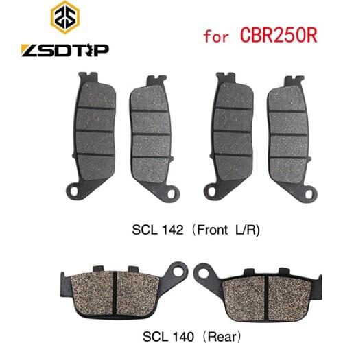 ZSDTRP For Honda CBR250R Motorcycle Front & Rear Brake Pads For Honda CBR250R 1990 1991 1992 1993 1994 Brake System