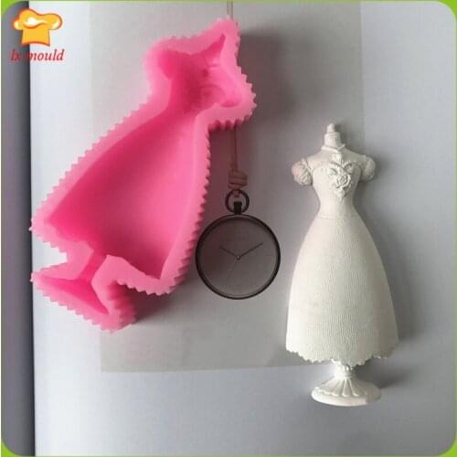 Retro Clothes Skirt Silicone Mold Aroma Gypsum Mold Cake Silicone Mold Aroma Gypsum Skirt Mold Soap