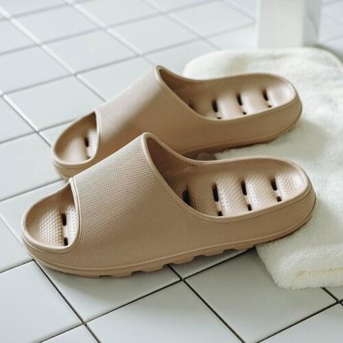2021 New Fashion Slippers Women Non-slip Thick Bottom Summer Home Bathroom Slides Couples Indoor Female Flip Flops