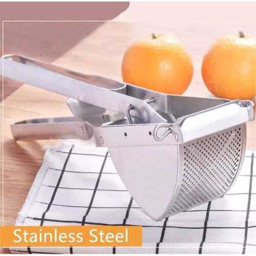 Potato Masher Durable Manual Juicer Stainless Steel Easy Cleaning Potato Ricer Baby Food Supplement Squeezer for Household Ricer