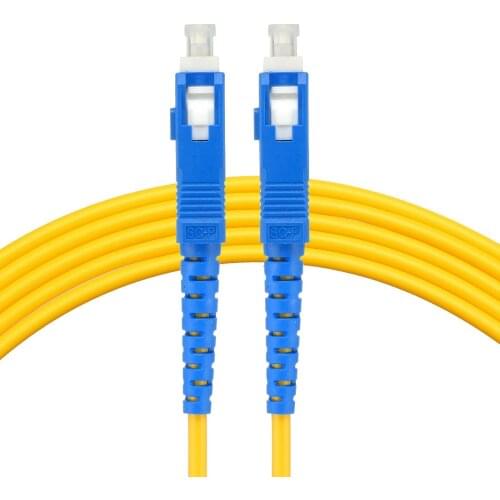 Uxcell 2 pcs 10M 33Ft SC to SC Fiber Optic Cable Jumper Optical Patch Cord SC-SC Singlemode Fiber for Ethernet, Multimedia