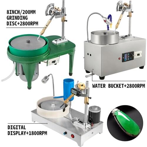 VEVOR 1800 / 2800 RPM Gem Faceting Machine Jade Grinding Polishing Rock Jewel Angle Polisher with Digital Display Water Pump Etc