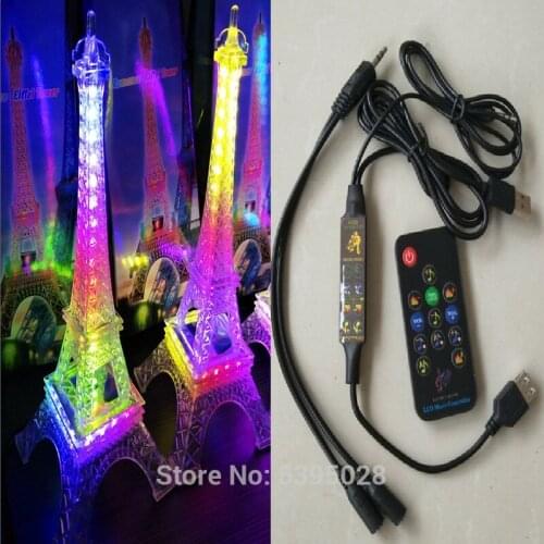 WS2812B RGB Led Strip Light Art Music Led Tower Lighthouse Led Lights with Remote for Room Lights Decor Christmas Lights