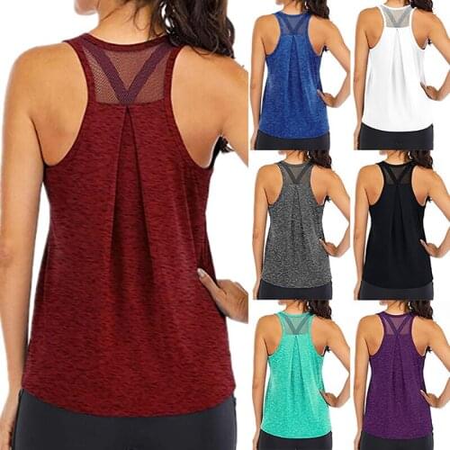 Yoga Vest Women Running Shirts Sleeveless Gym Tank Tops Womens Sportswear Quick Dry Breathable Workout Tank Top Fitness Clothe