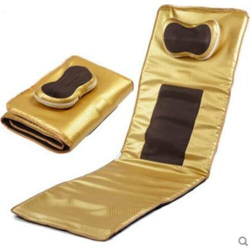 Gold cervical massage device neck back cushion massage cushion household multifunctional full-body mattress massage pad