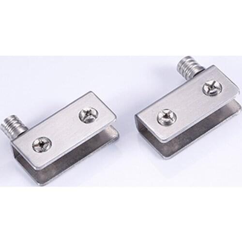 1/2/4pcs Stainless Steel for 5-8mm Glass Door Glass Pivot Clamps Door Hinges can CSV