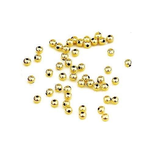 1PCS Pure Solid Au750 18K Yellow Gold Beads /Womens Lucky 3mm & 4mm Beads Pendant