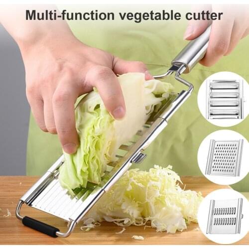 1pc Adjustable Kitchen Slicer Stainless Steel Multi-purpose Grater Cutter Peeler for Fruits and Vegetables Kitchen Accessories