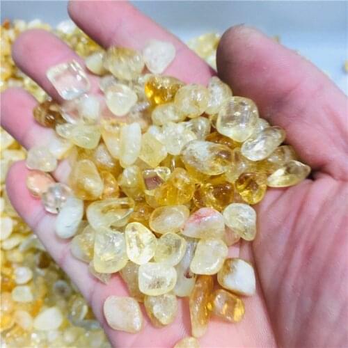 100 g rolling gem natural rock mineral yellow crystal is used to heal chakras