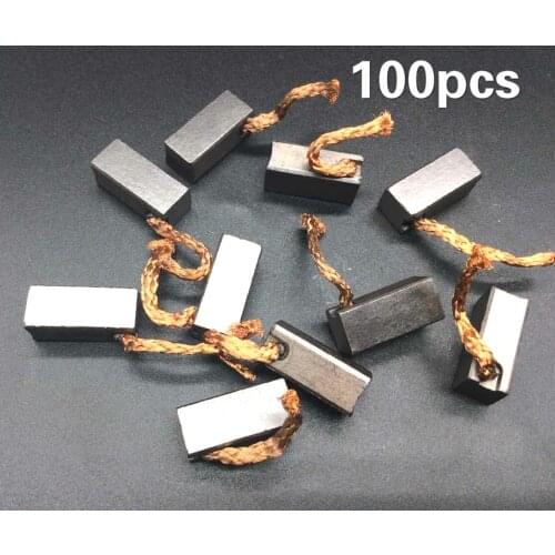 100pcs High Quality 8x8x19mm 6x6x13.5mm 8x9x20mm 7x7x12.5mm Auto Heater Blower Carbon Brush car Heater Blower Fan Air-blower