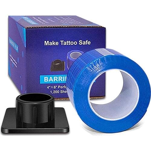 New Arrival 1Box Disposable Tattoo surface Barrier Film Blue Color For Permanent Makeup Tattoo Accesories Free Shipping
