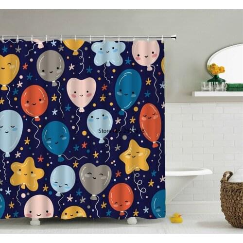 Cartoon lovely Rabbit Alpaca Unicorn 3d Shower Curtains Bathroom Waterproof Bathroom Curtains Girl Fabric Print Bath Screen Mat