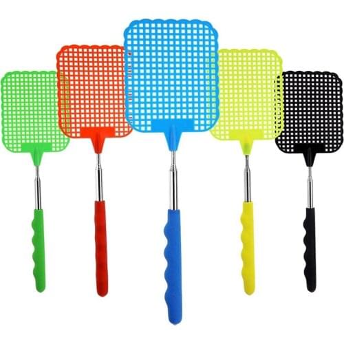 5Pcs Extendable Fly Swatter Set Telescopic Portable Fly Swatters Stainless Steel and Plastic Prevent Pest Mosquito CNIM Hot