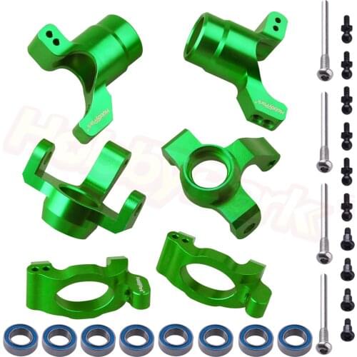 Hobbypark Aluminum Caster Blocks C-Hubs Steering Block Stub Axle Carriers Set for Traxxas 1/18 LaTrax Teton Desert Prerunner