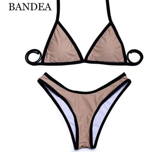 BANDEA 2019 swimwear bikini sexy Brazilian Bikini Halter Summer High Cut Women Swimwear Bikini Set Swimsuit more color