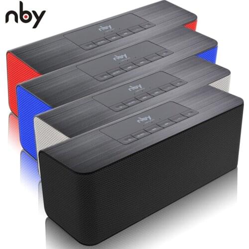 20pcs NBY 5540 Wireless Speaker Portable Bluetooth Speaker Stereo Sound 10W System Music Subwoofer Support Tf Card Fm for Phone