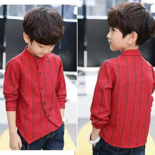 Long Sleeve 2 Color Baby Boy Blouse Autumn Boys Tops Cotton Elegant Striped Baby Boy Shirts Children Kids Spring Casual Shirts