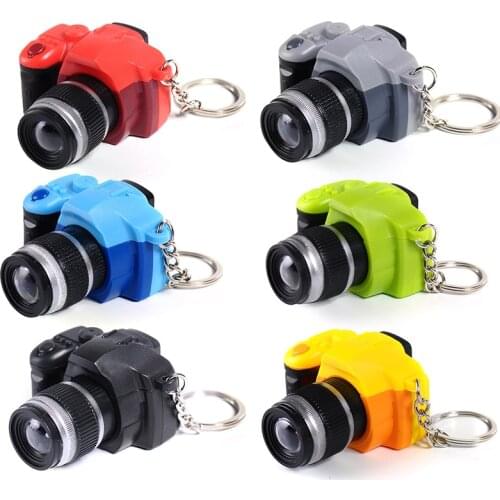 New Fashion camera LED Camera KeyChain With Flash Light Sound Effect Gift Toy Bag Accessories Children Boys Gift 5 color