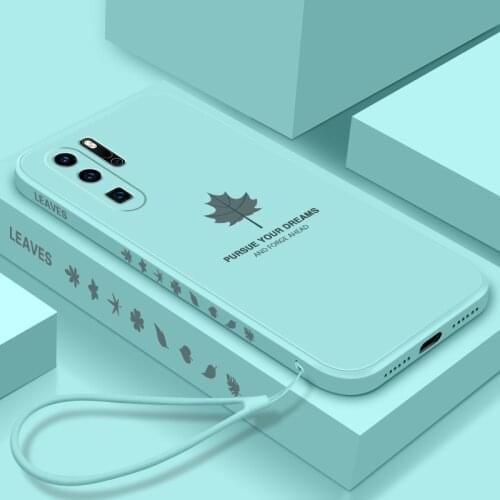 For Huawei P40 Pro Case Soft Liquid silicone Maple leaf Skin protective Back Cover Case For huawei P30 P20 Pro Phone Shell